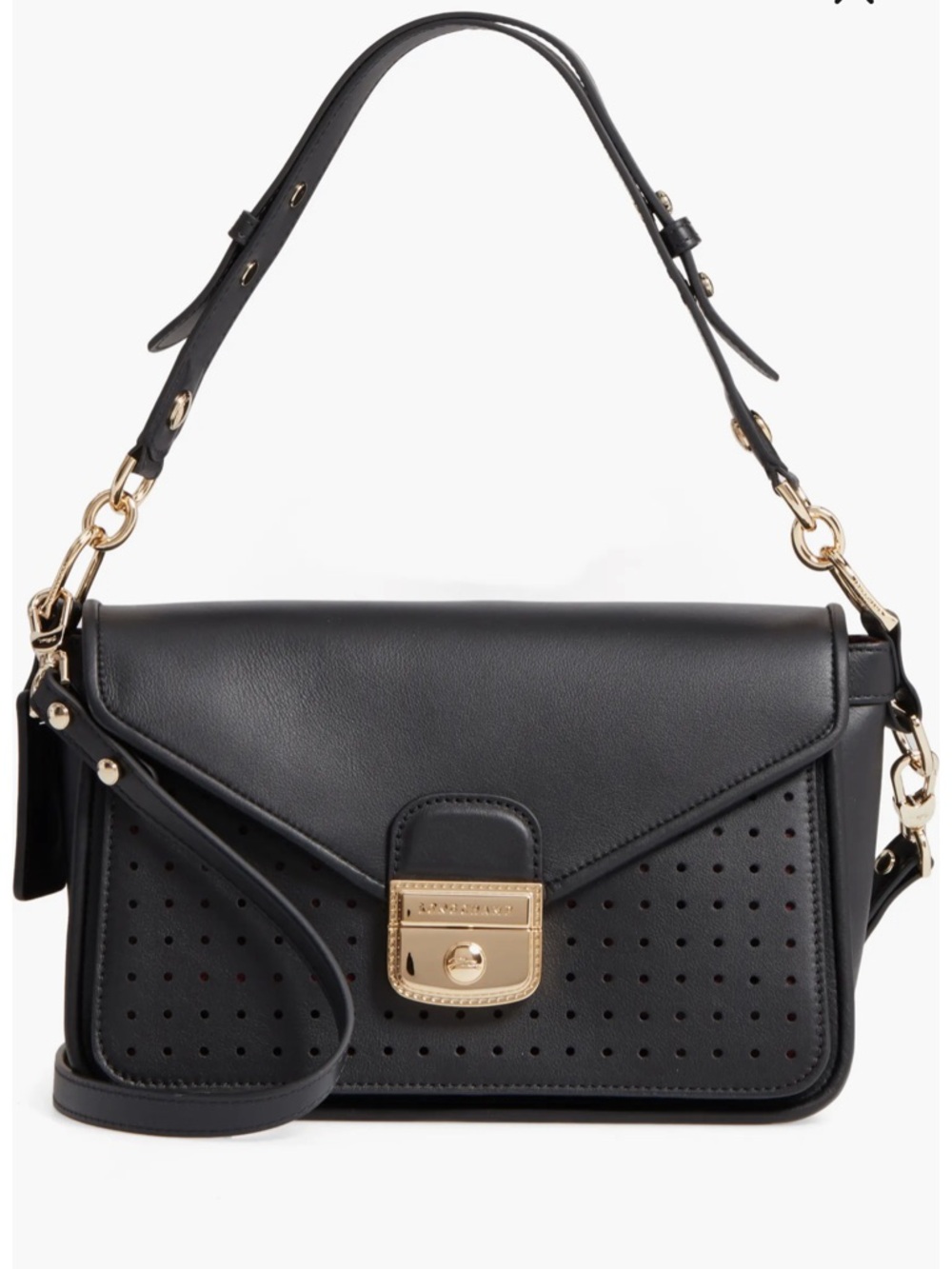 Longchamp Mademoiselle Calfskin Leather Crossbody Bag
